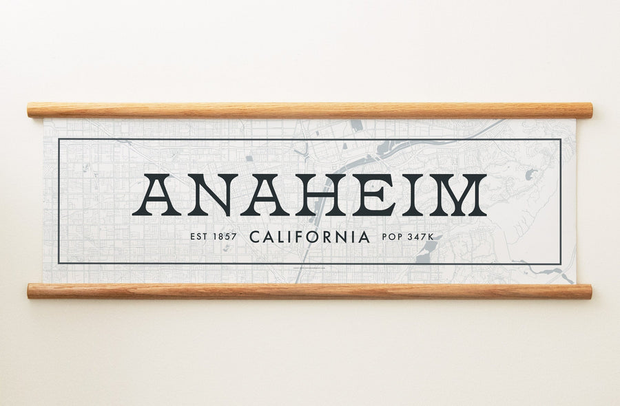 Anaheim California Canvas Map