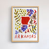 Arkansas American Gouache Print