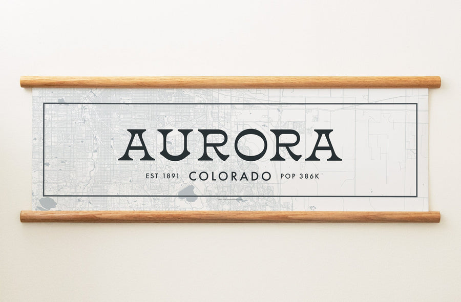Aurora Colorado Canvas Map