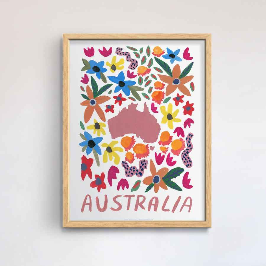 Australia Gouache Print