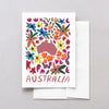 Australia World Gouache Greeting Card