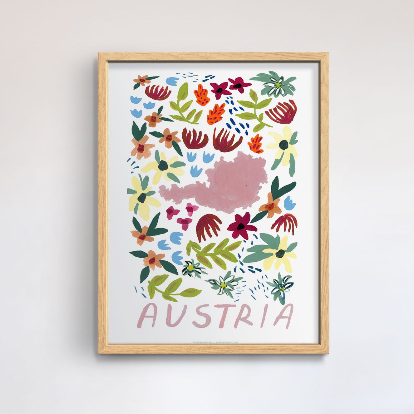 Austria Gouache Print