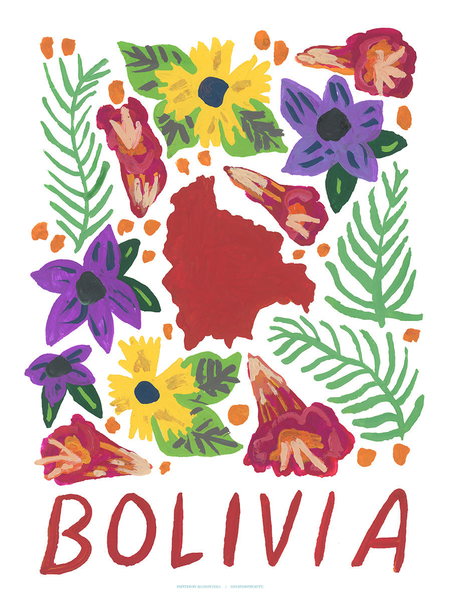 Bolivia Gouache Print