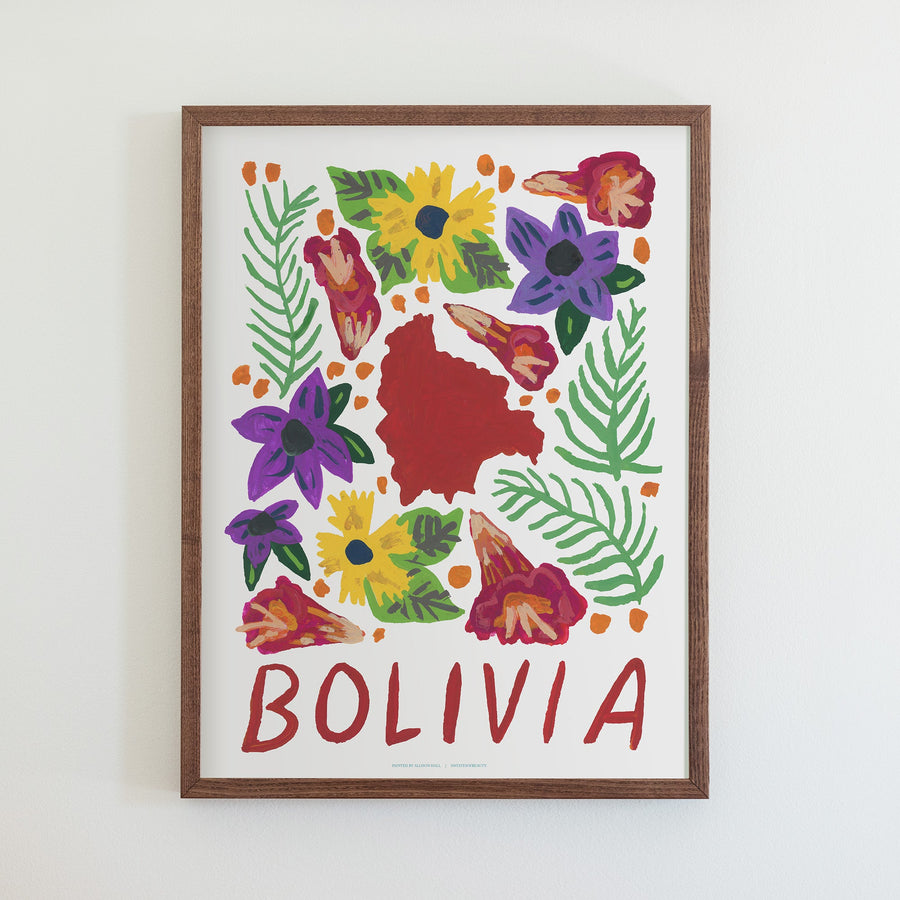 Bolivia Gouache Print