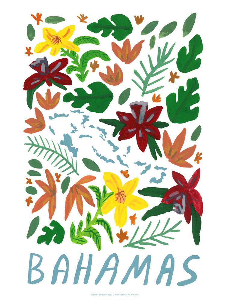 Bahamas Gouache Print