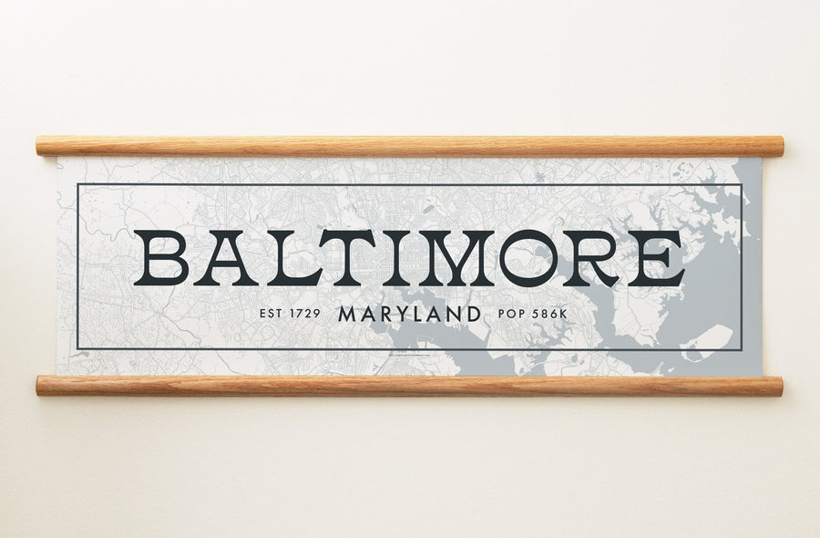 Baltimore Maryland Canvas Map