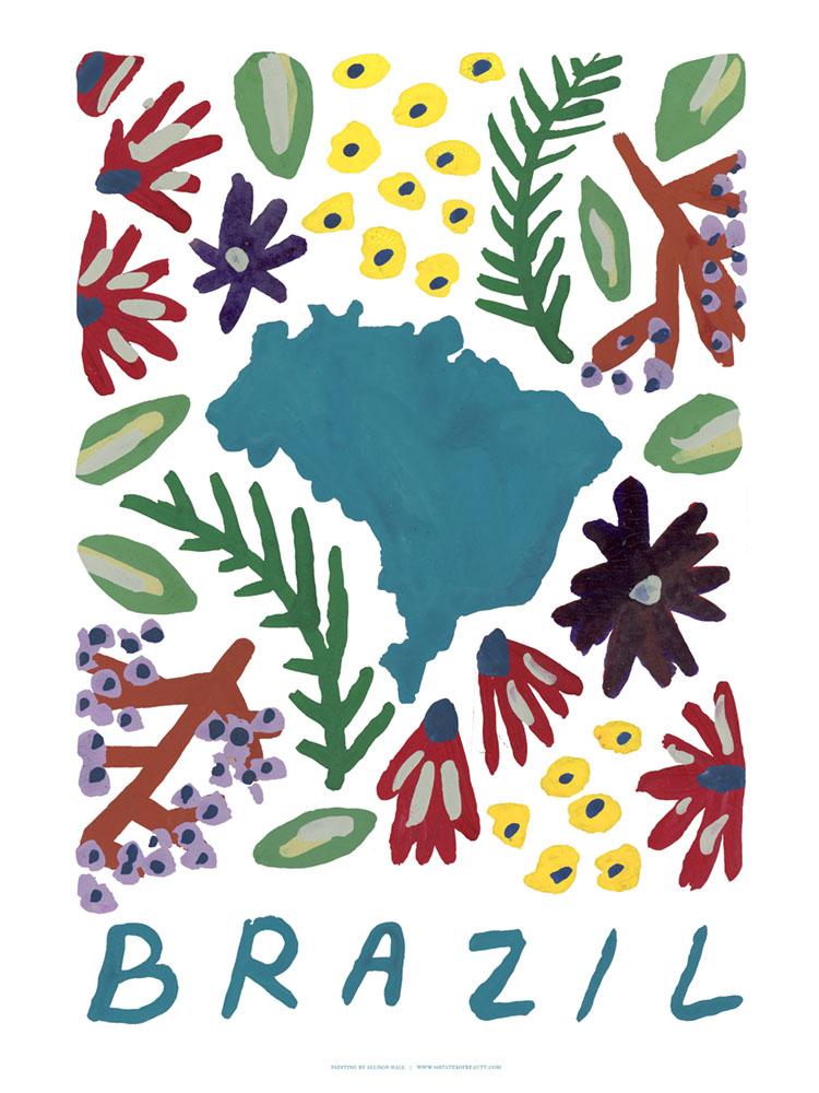 Brazil Gouache Print