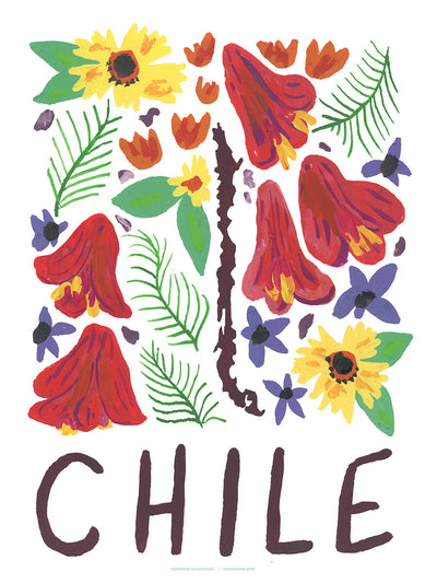 Chile Gouache Print
