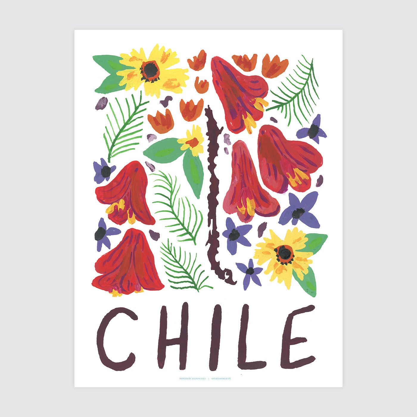 Chile Gouache Print