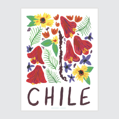 Chile Gouache Print