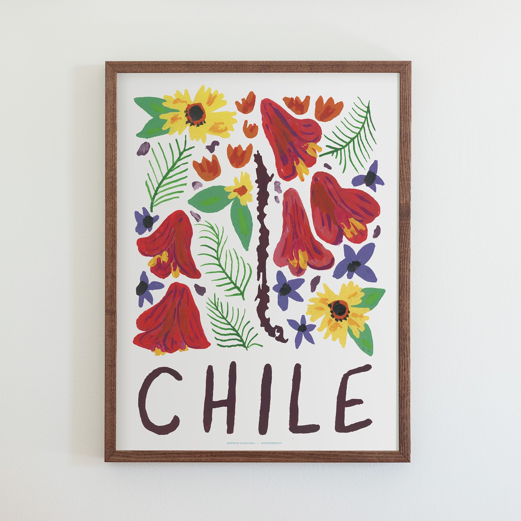 Chile Gouache Print