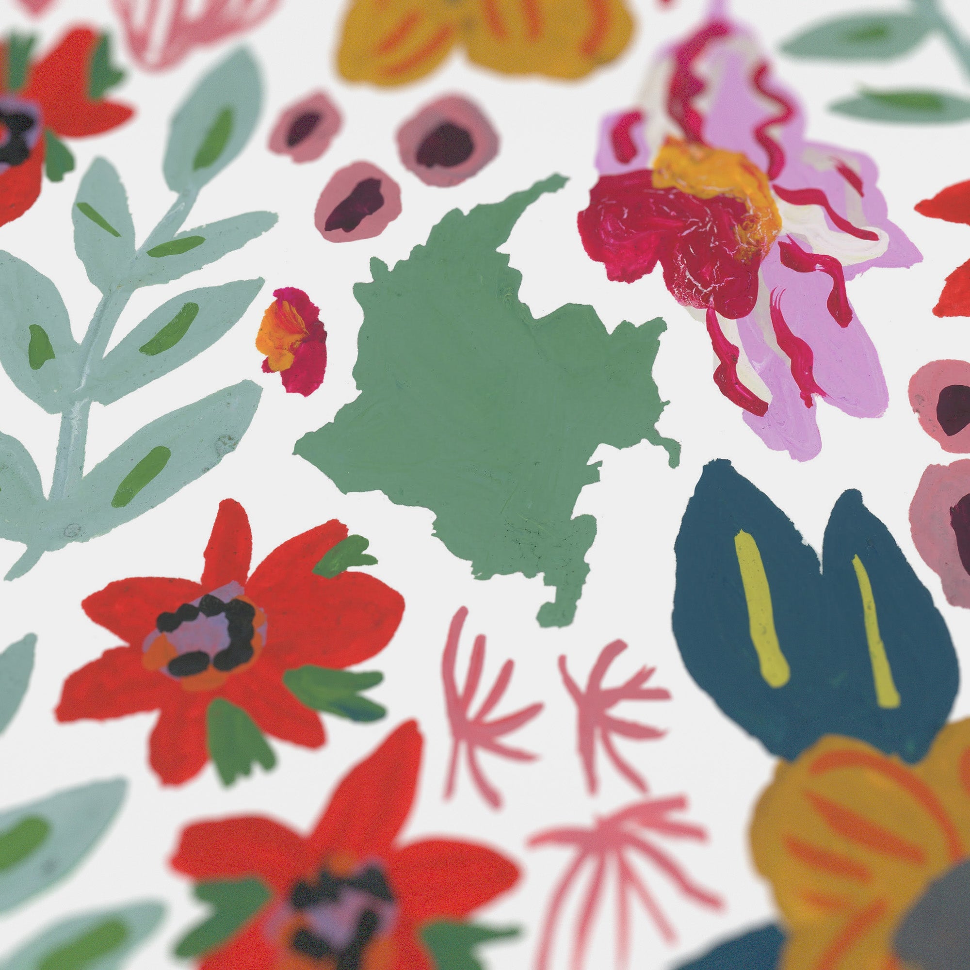 Colombia Gouache Print