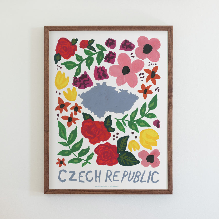 Czech Republic Gouache Print