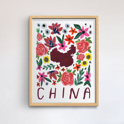 China Gouache Print
