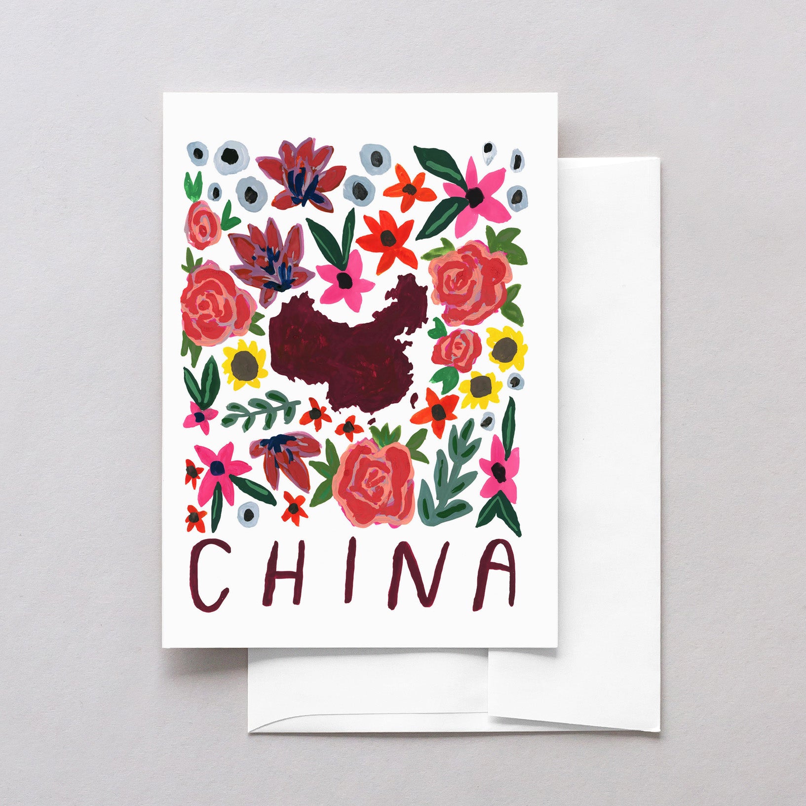China World Gouache Greeting Card