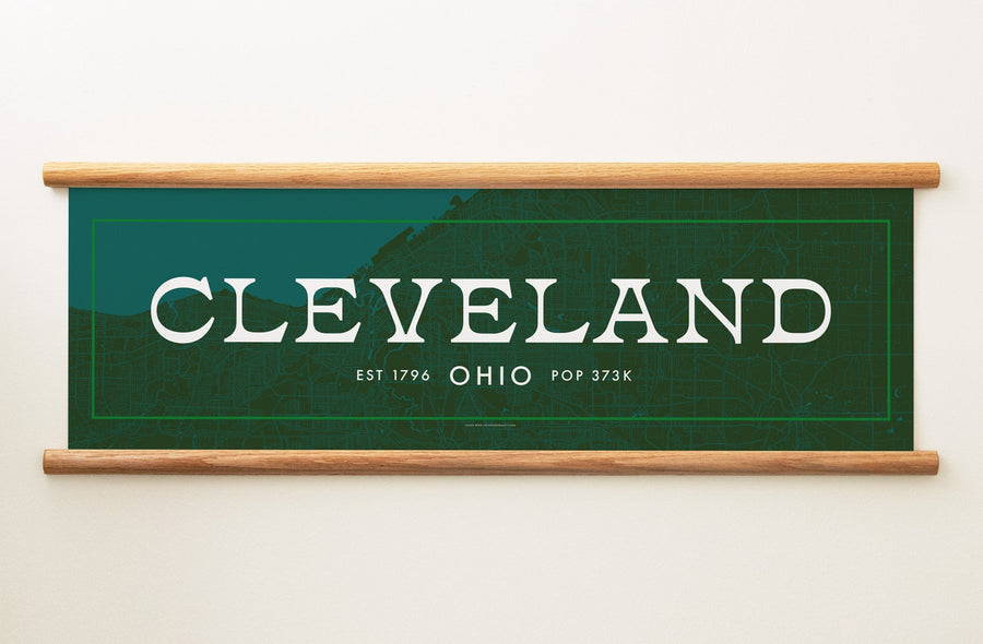 Cleveland Ohio Canvas Map