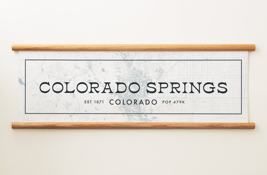 Colorado Springs Colorado Canvas Map