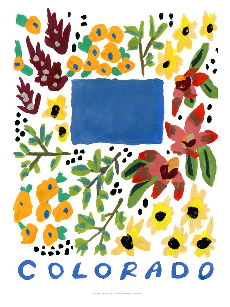 Colorado American Gouache Print