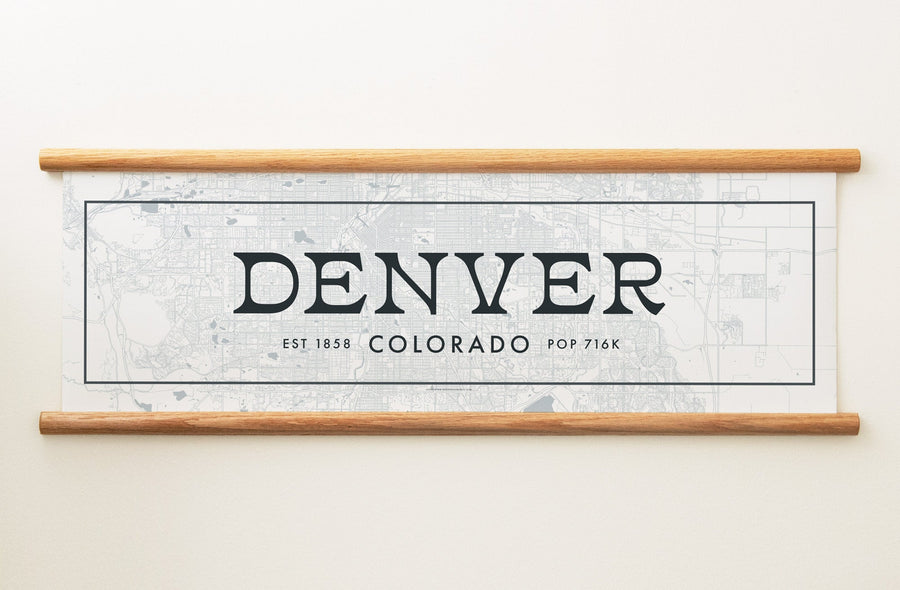 Denver Colorado Canvas Map