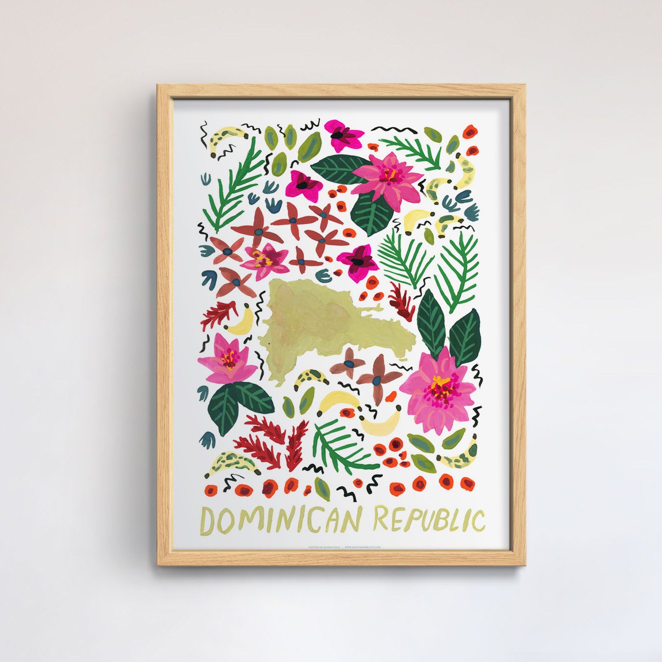 Dominican Republic Gouache Print