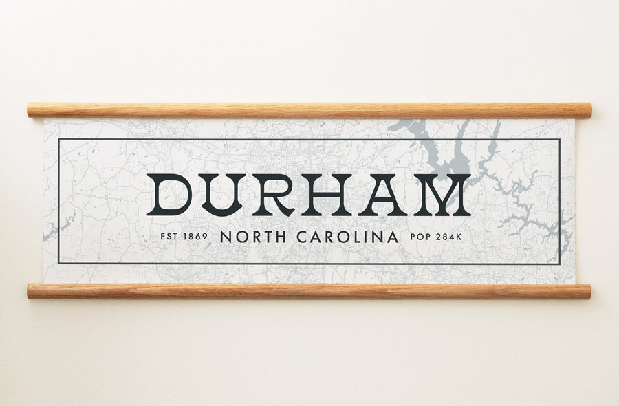 Durham North Carolina Canvas Map