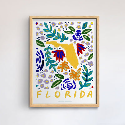 Florida American Gouache Print