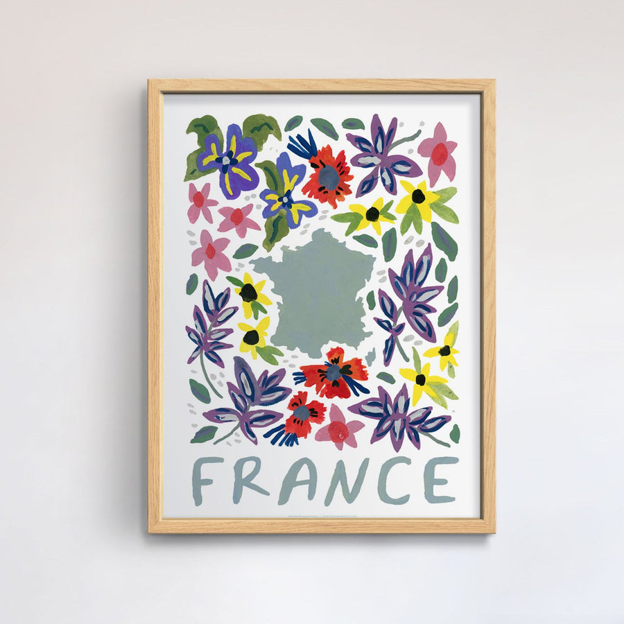 France Gouache Print