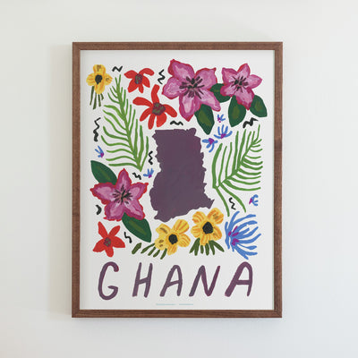 Ghana Gouache Print