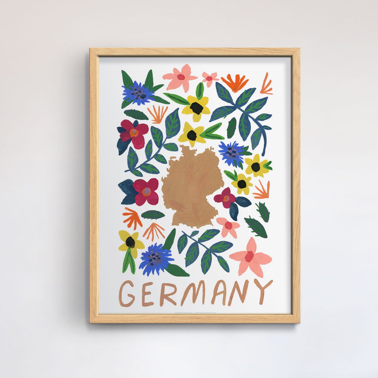 Germany Gouache Print