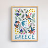 Greece Gouache Print