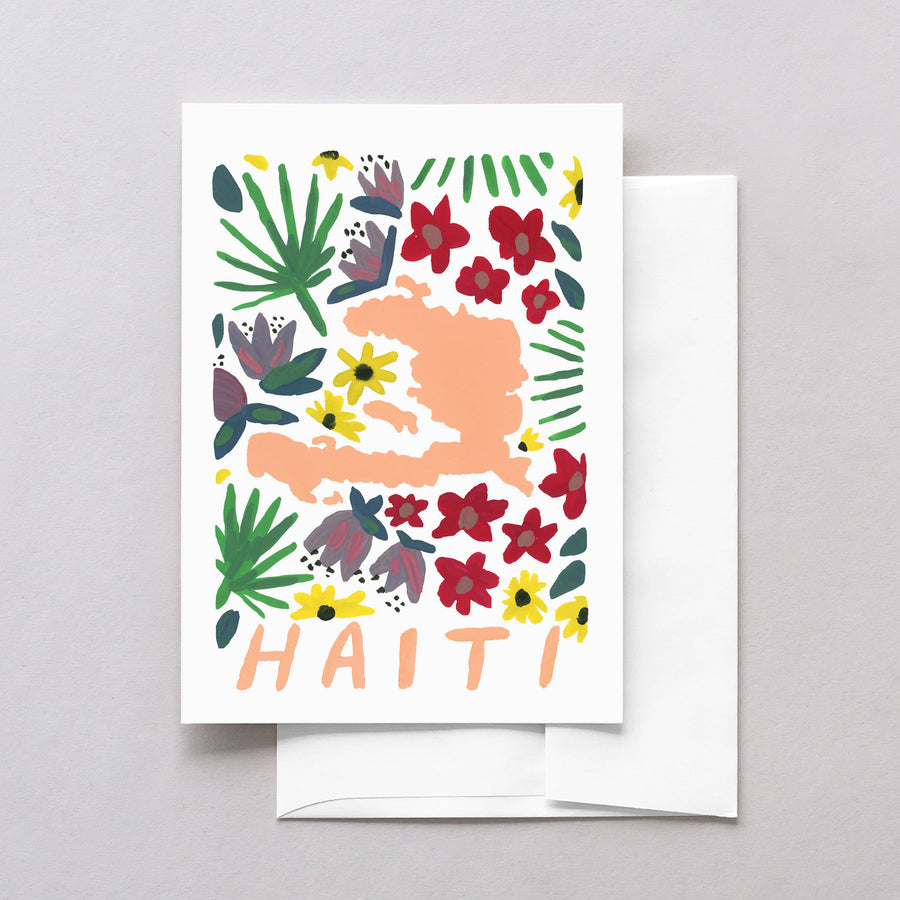 Haiti World Gouache Greeting Card