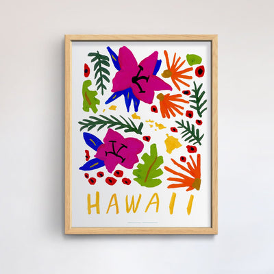 Hawaii American Gouache Print