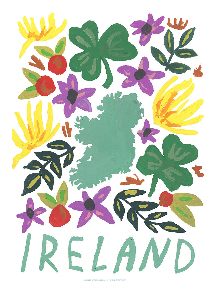 Ireland Gouache Print