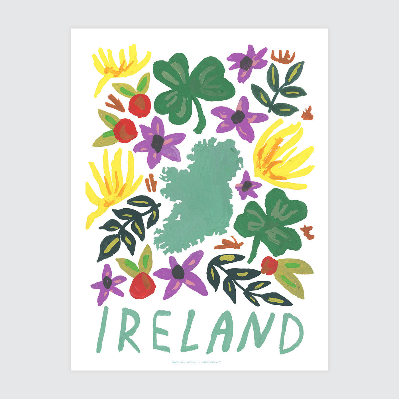 Ireland Gouache Print