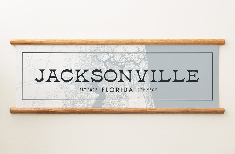Jacksonville Florida Canvas Map
