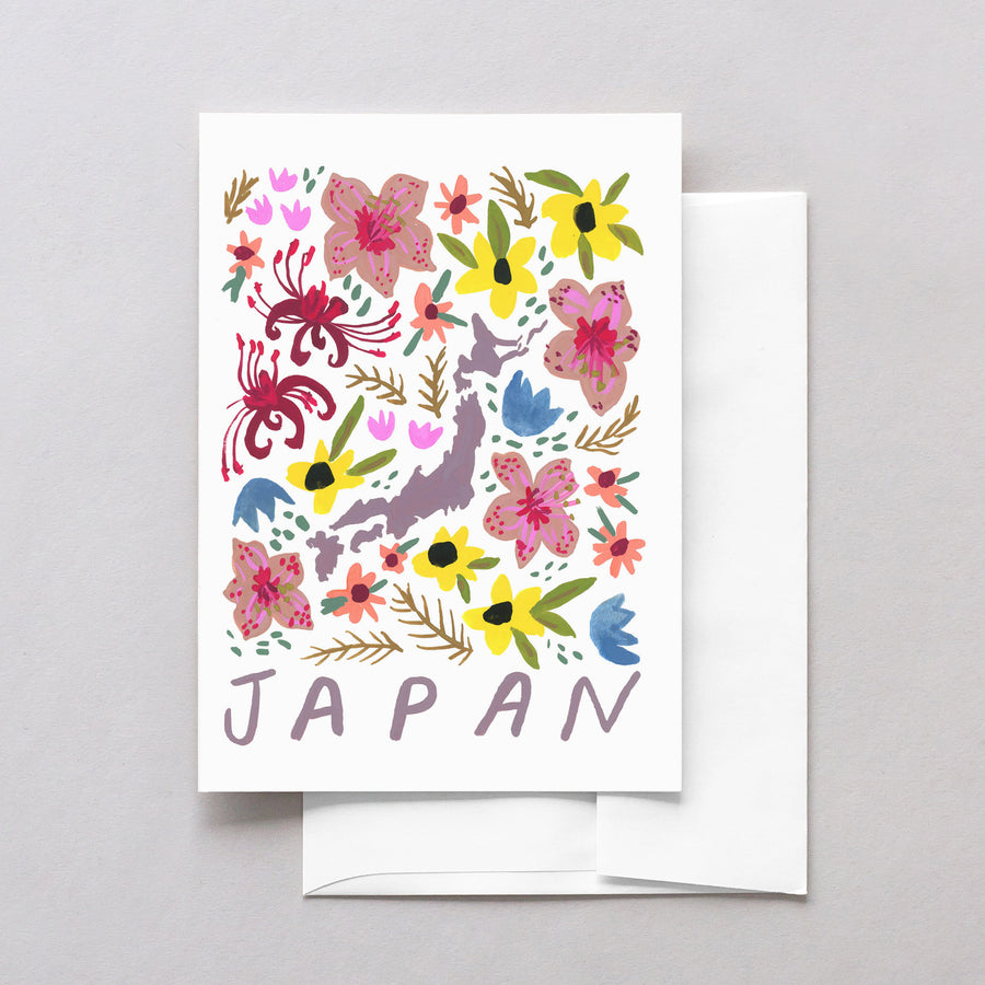 Japan World Gouache Greeting Card