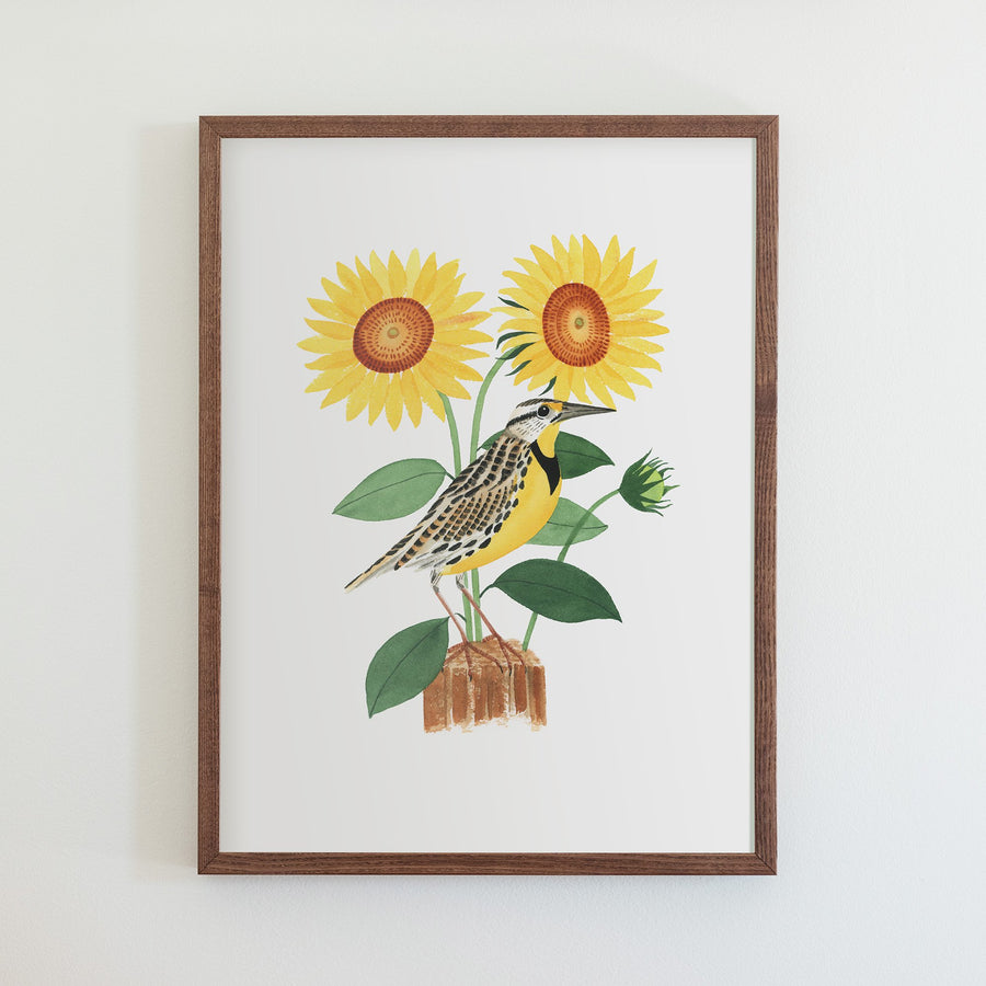 Kansas Western Meadowlark Print