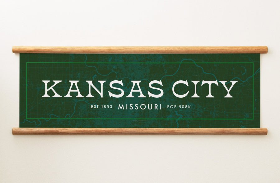 Kansas City Missouri Canvas Map