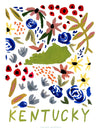 Kentucky American Gouache Print