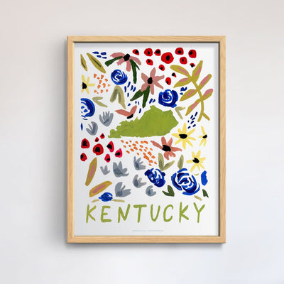 Kentucky American Gouache Print