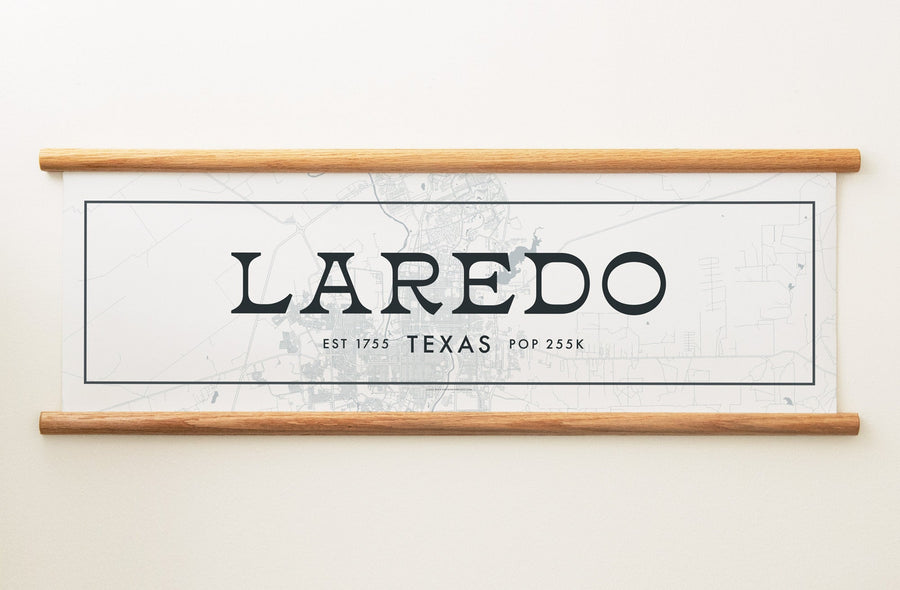 Laredo Texas Canvas Map