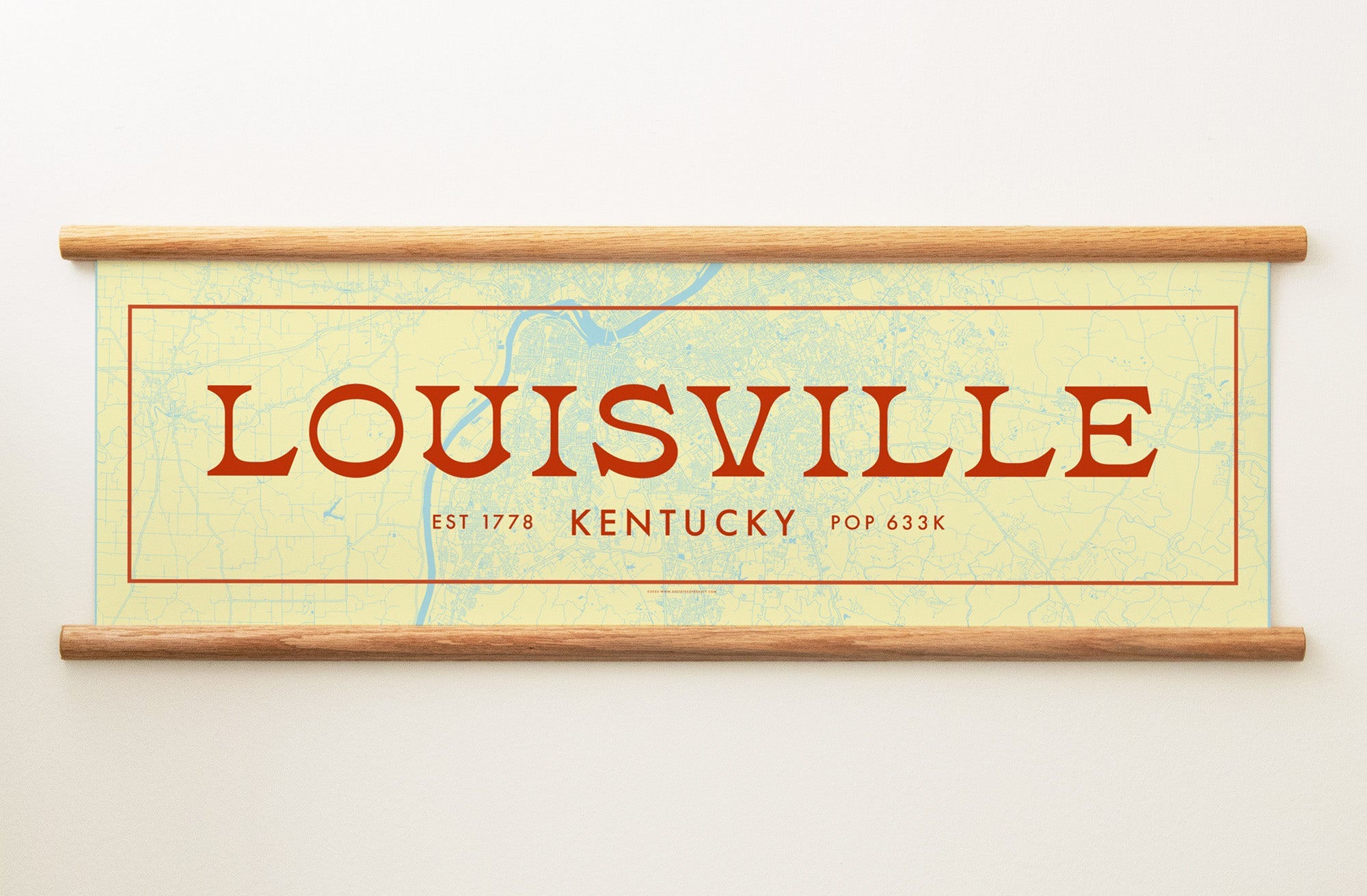 Louisville, Kentucky Map Art by City Prints - The Map Shop