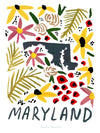 Maryland American Gouache Print