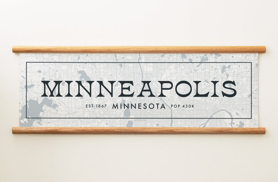 Minneapolis Minnesota Canvas Map
