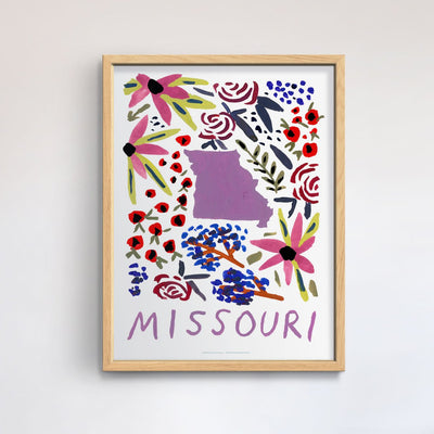 Missouri American Gouache Print