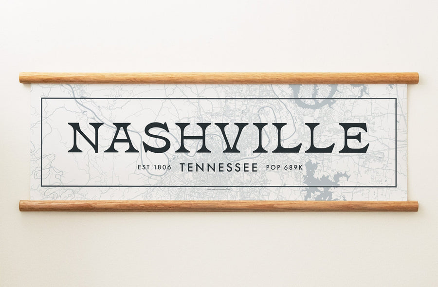 Nashville Tennessee Canvas Map