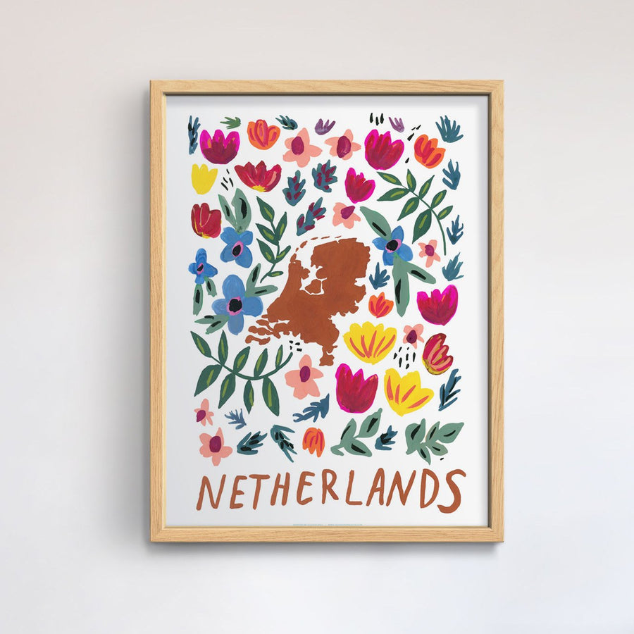 Netherlands Gouache Print