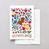 Netherlands World Gouache Greeting Card