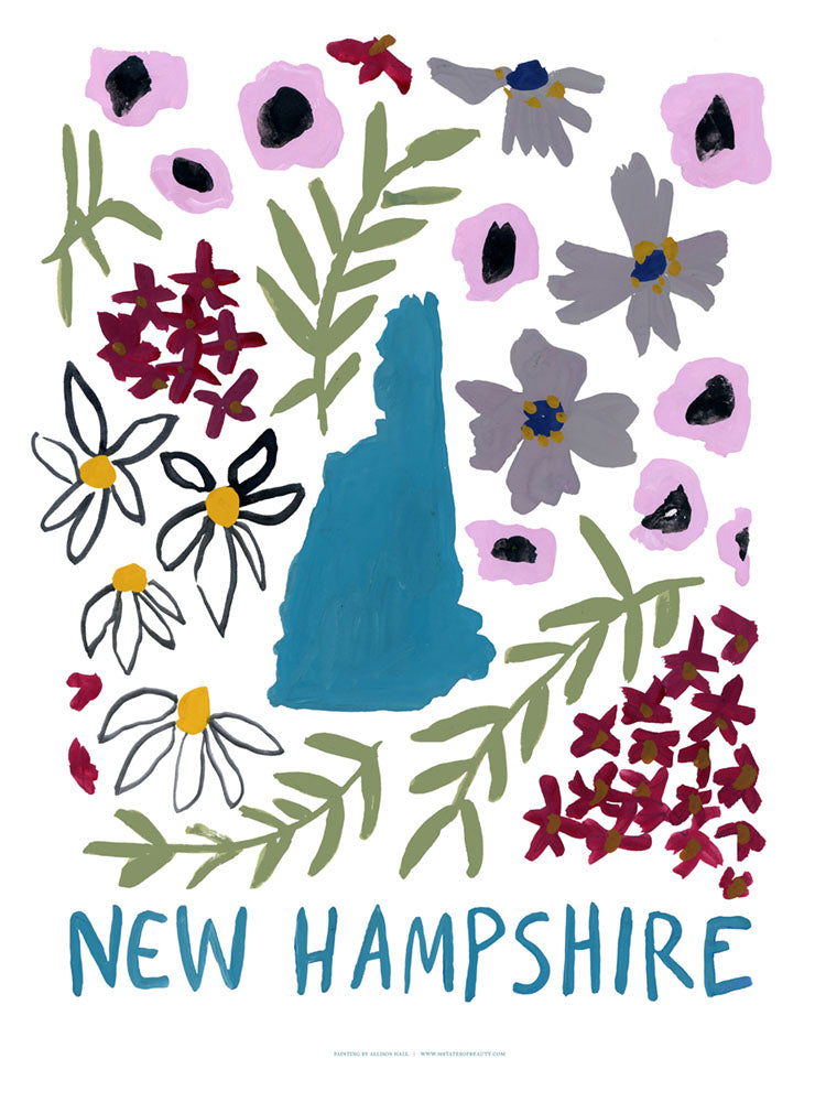 New Hampshire American Gouache Print