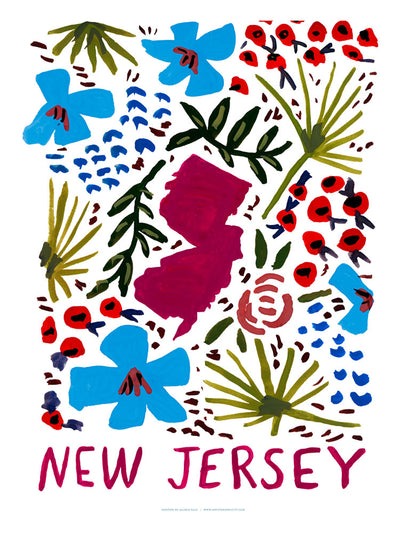 New Jersey American Gouache Print